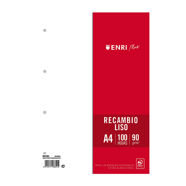 Recambio Enri fº 4 taladros liso 90 g.