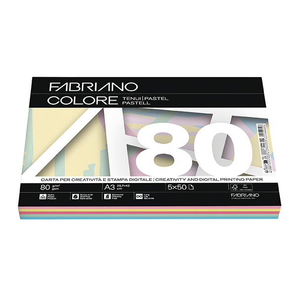 Papel colores surtidos A3 colores pastel