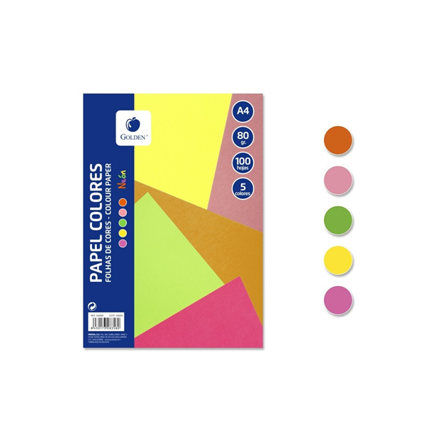 Papel Colores fluorescentes A4