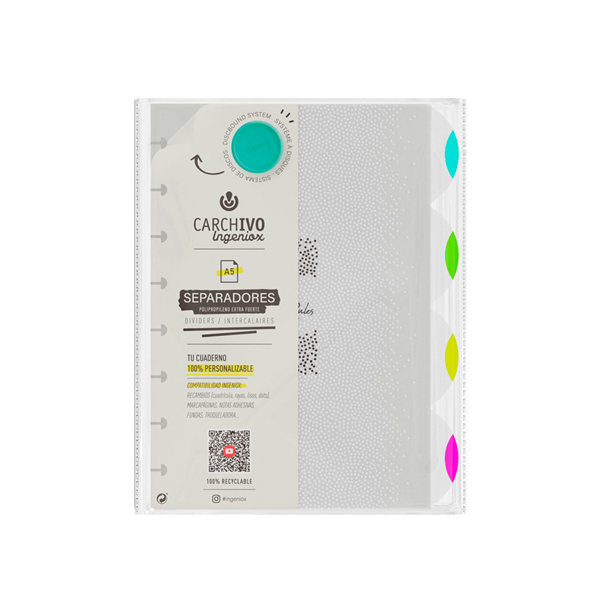 Separadores para cuaderno Ingeniox
