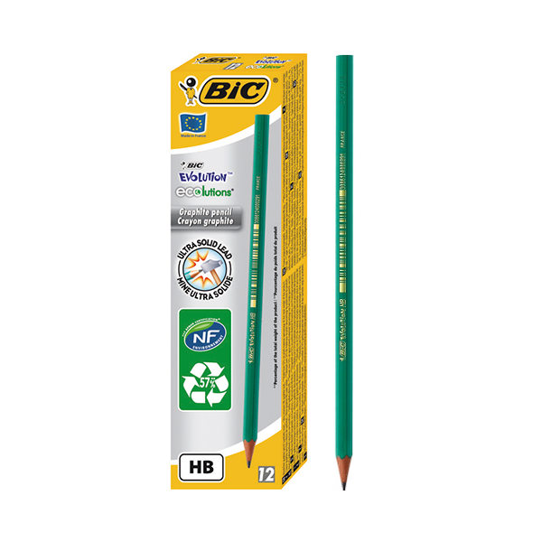 Lápiz Bic eco evolution. Caja 12 u.