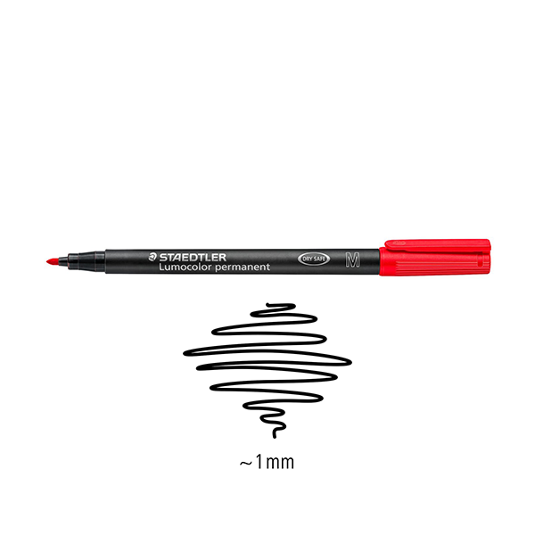 ROTULADOR PERMANENTE PUNTA M 1 MM NEGRO LUMOCOLOR 317 STAEDTLER