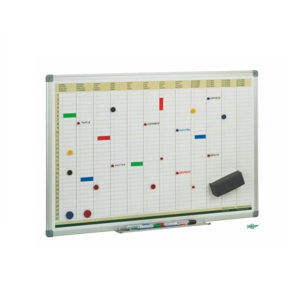 Pizarra planificación metálica 60x90 cm anual