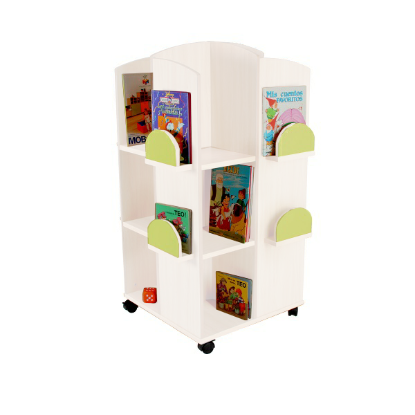 Torre expositor libros blanco