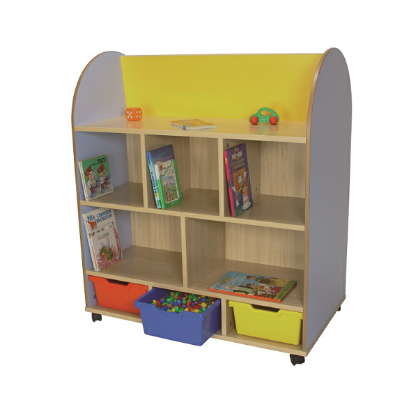 Mueble expos. libros haya oval. 2 caras