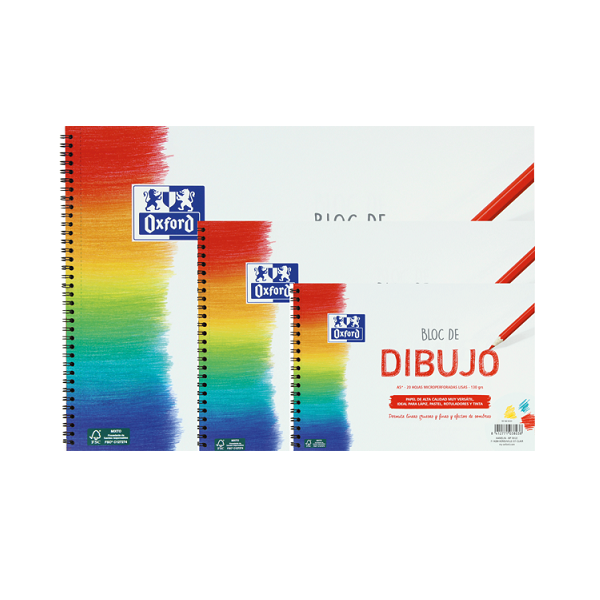 Bloc de dibujo A4+ 20 hojas recuadro 130g - Oxford