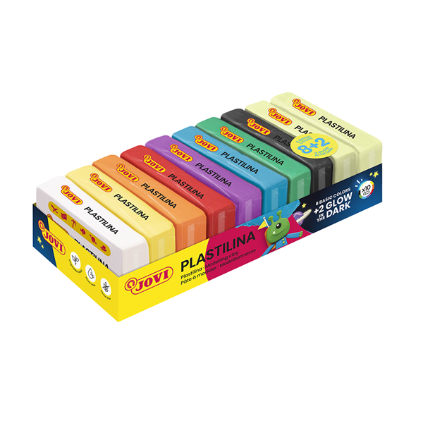 Plastilina Jovi colores surtidos y fosforescente