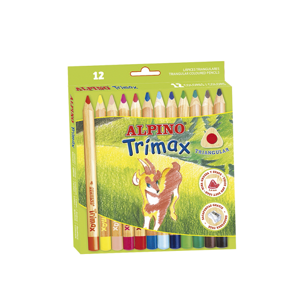 Lápiz color Alpino Trimax. Estuche 12