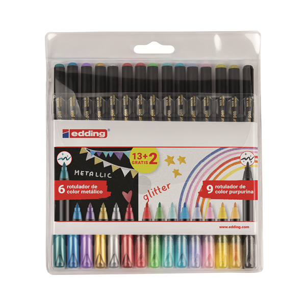 Rotuladores 1200 metálico y glitter surtidos