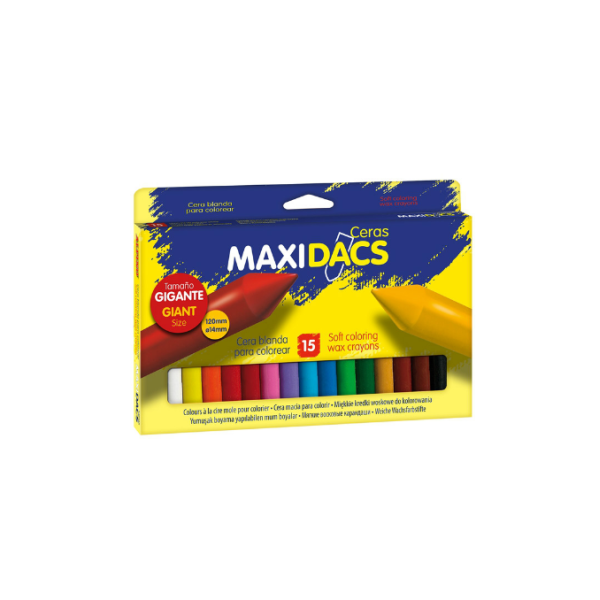 Ceras Maxidacs. Estuche 15 u.