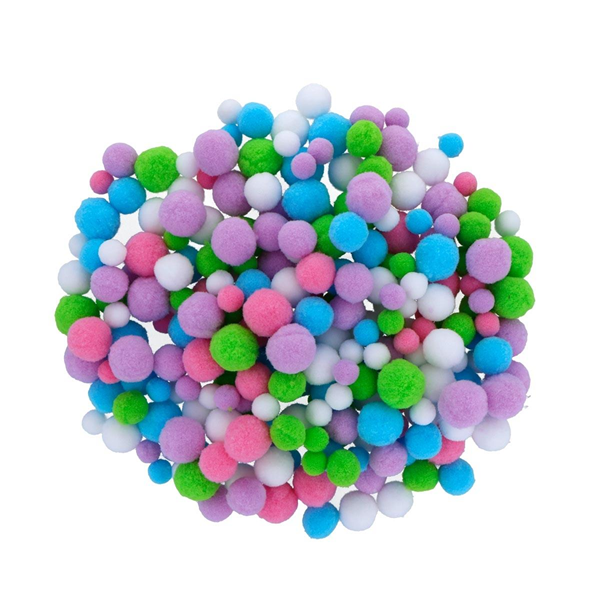 Pompones pastel.  200 u.