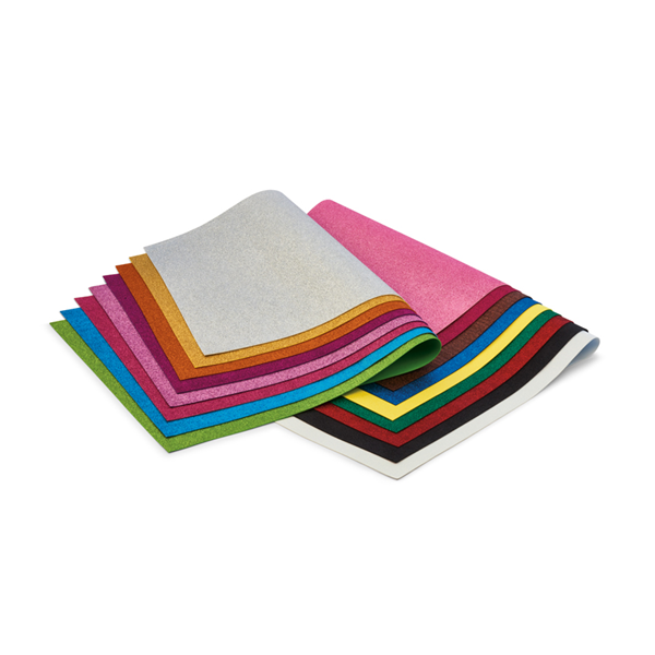 Plancha Eva purpurina 60x90 cm paq. 5 u.