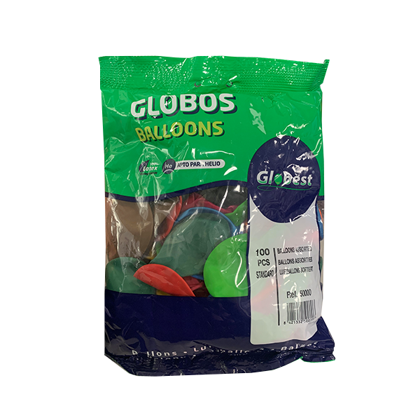 Globos clásicos 22 cm. surtidos 100 u.