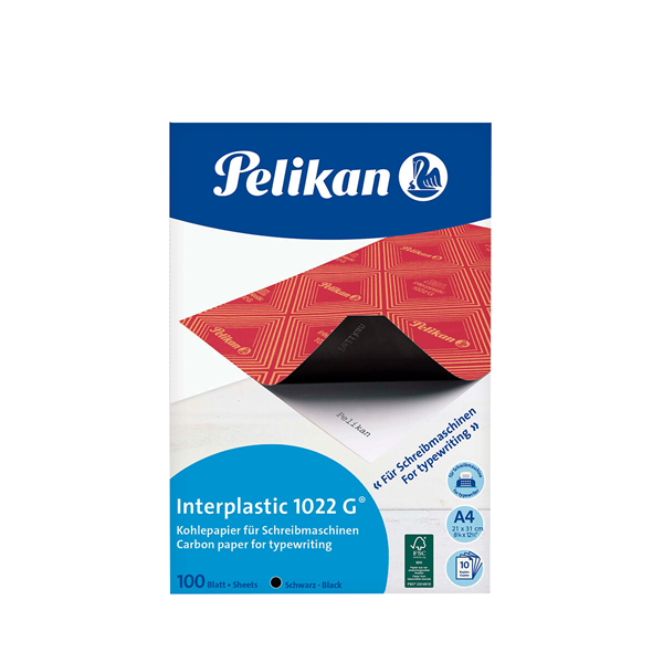 Papel de calco A4 Pelikan Negro. Caja 100 h.