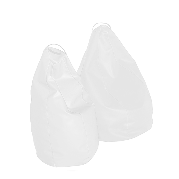 Puf pera 90 cm altura. Blanco