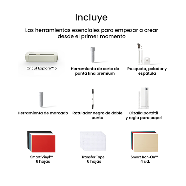 Cricut Explore 5 Pack materiales