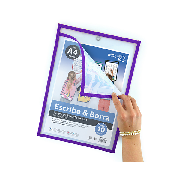 Fundas escribe y borra. Pack 10