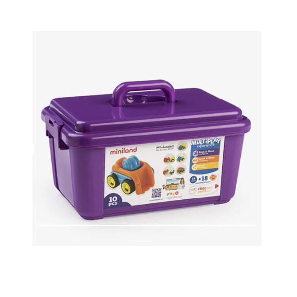 Minimobil 12 cm contenedor 10 u.