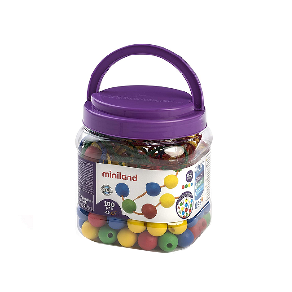 Bola ensartar 20 mm bote 100 u. + 10 cordones