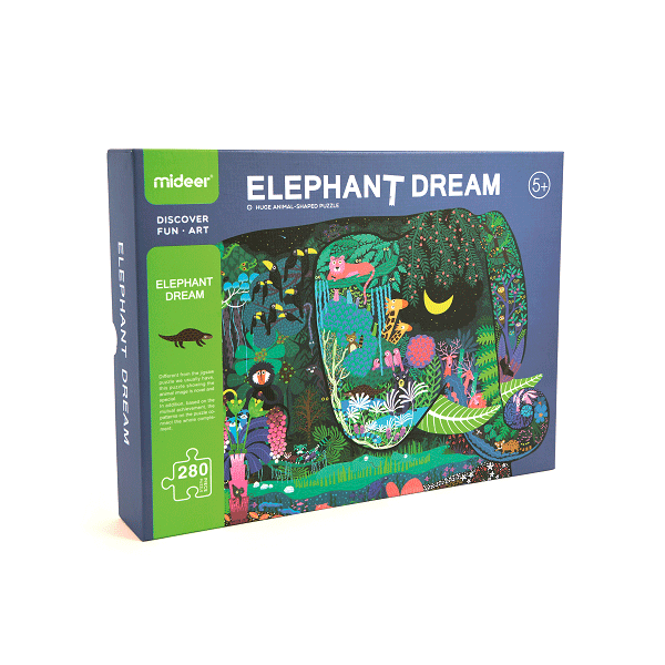 Puzzle forma animal elefante grande