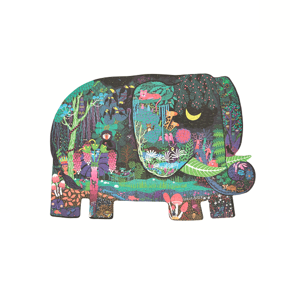 Puzzle forma animal elefante grande