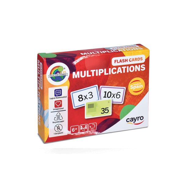 Tarjetas didácticas multiplicaciones