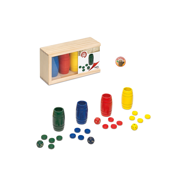 Accesorios parchis madera 4 jug.