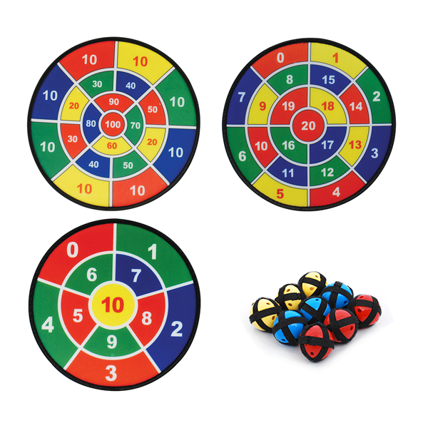 Set 3 dianas adhesivas Ø450 mm  + 9 pelotas