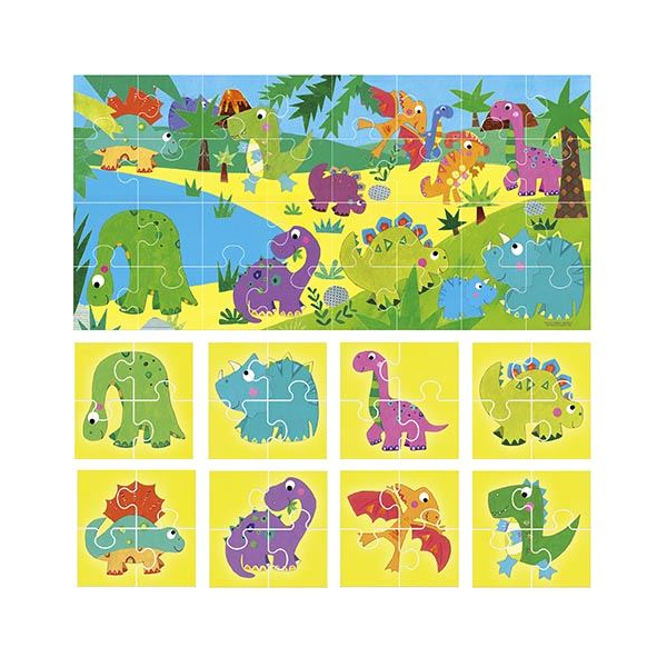 Puzzle 8+1 dinosaurs