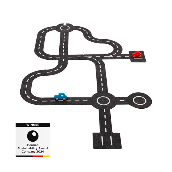 Calles de la ciudad con 2 vehículos