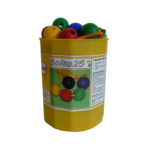Bola ensartable 25 mm bote 50 u.