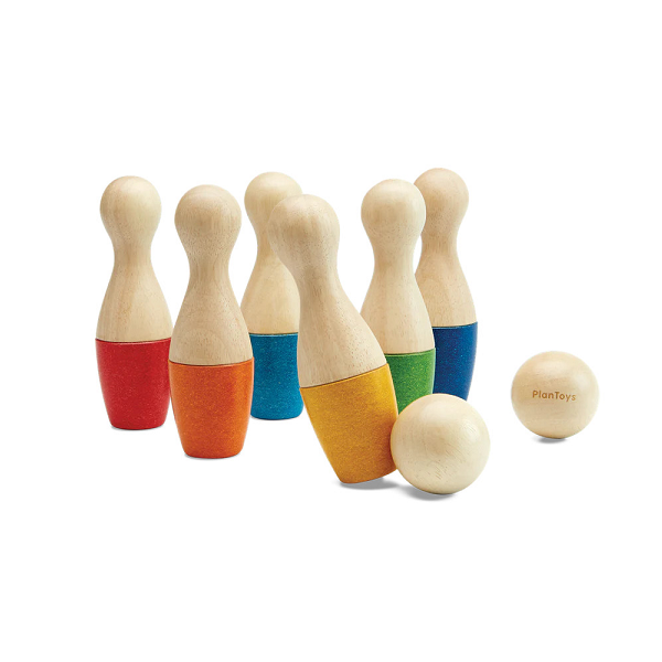 Juego bolos Plantoys 14 cm 6 u.