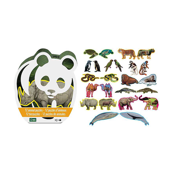 Puzzle WWF de 12 piezas animales