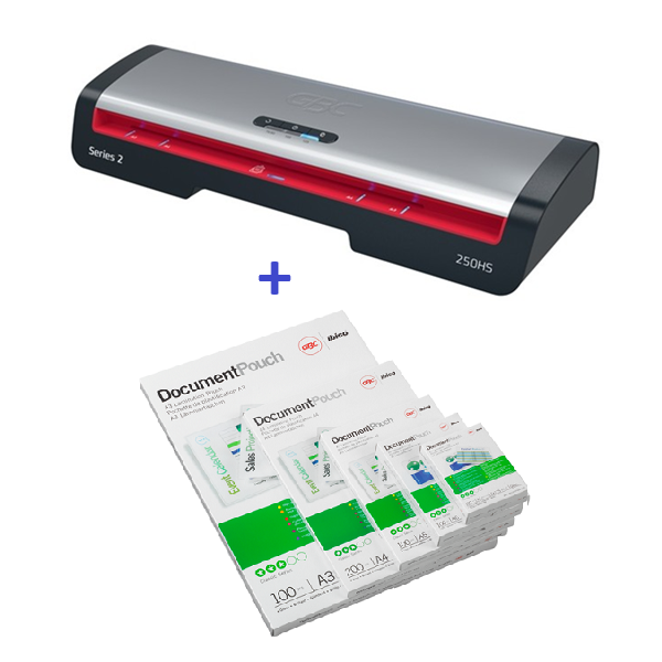 Plastificadora GBC 250HS + Carteras plastificar 125 m.