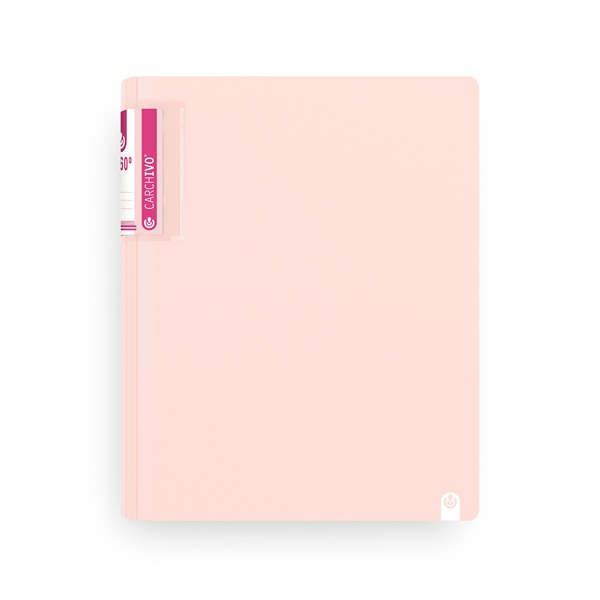 Carpeta 360° Soft 2 anillas 40 mm polipropileno Rosa