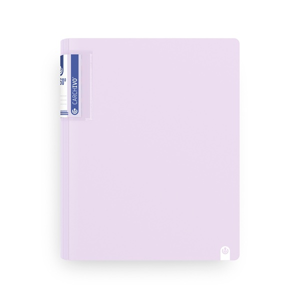 Carpeta 360° Soft 4 anillas 40 mm polipropileno Malva