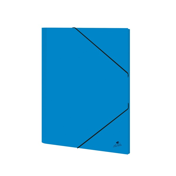 Carpeta cartón forrado plastif. mate folio Azul