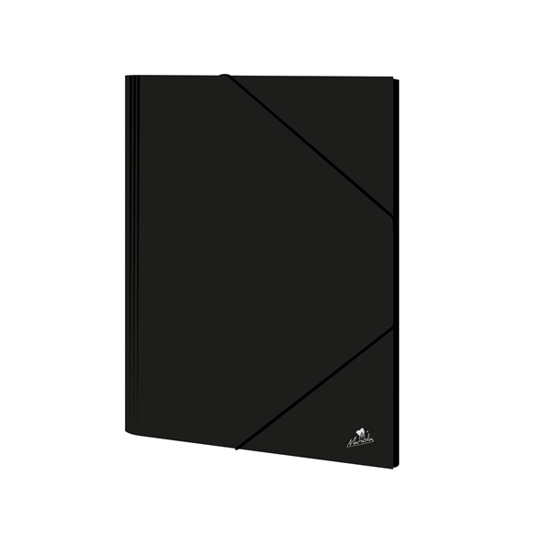 Carpeta cartón forrado plastif. mate folio Negro
