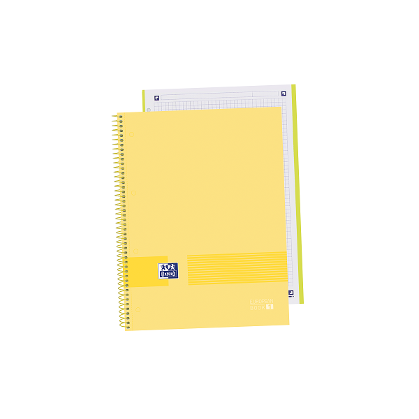Cuaderno A4+ Europeanbook Oxford&You Amarillo pastel