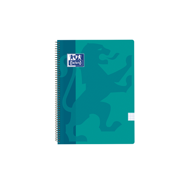 Cuaderno Oxford tapa plást. fº 80 h. 90 g. 4x4 Turquesa