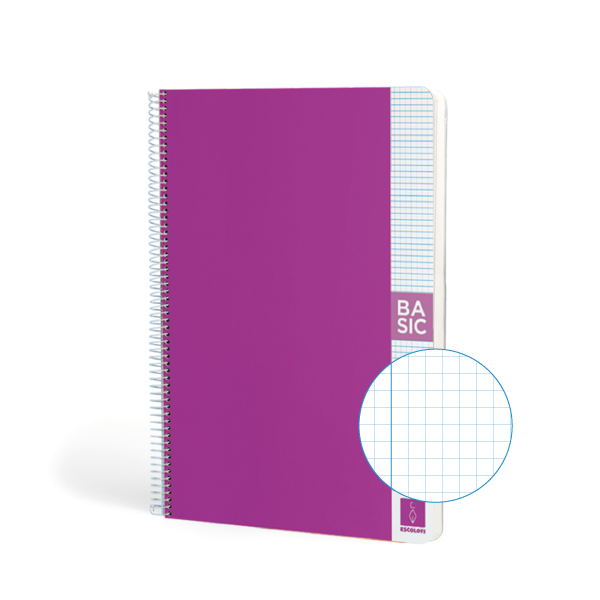 Cuaderno Escolofi Basic A4 80 h. 80 g. 4x4 Violeta