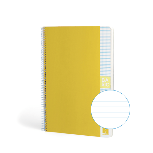 Cuaderno Escolofi Basic A4 80 h. 80 g. Horizontal Amarillo