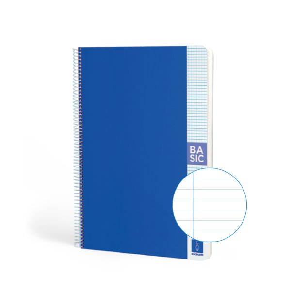 Cuaderno Escolofi Basic A4 80 h. 80 g. Horizontal Azul Osc.