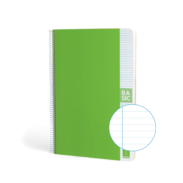 Cuaderno Escolofi Basic A4 80 h. 80 g. Horizontal Verde Osc.