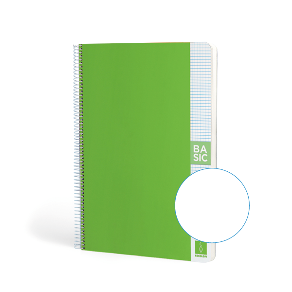 Cuaderno Escolofi Basic A4 80 h. 80 g. Liso Verde Oscuro