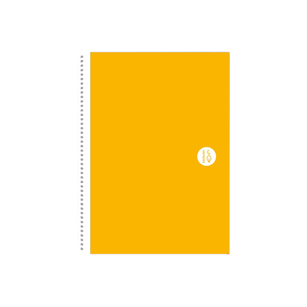 Cuaderno Escolofi basic espiral A5 80 h. 70 g liso Amarillo