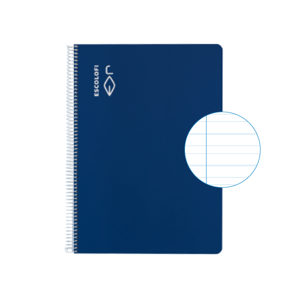 Cuaderno Escolofi fº 50 h. pauta montesori 3,5 Azul