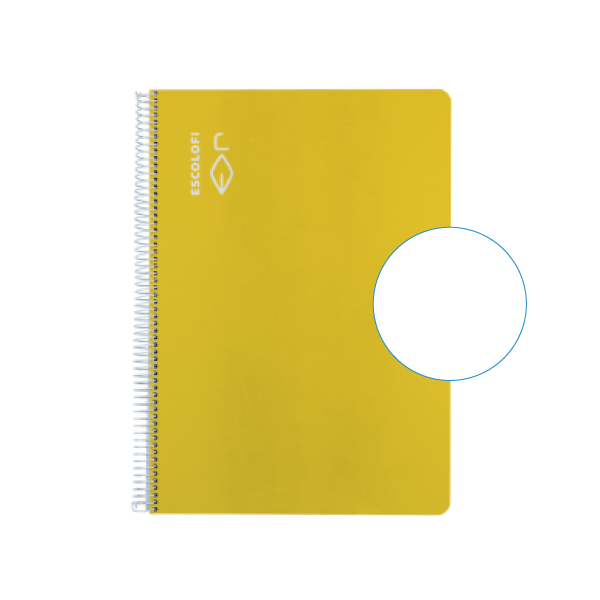 Cuaderno Escolofi fº 50 h. liso Amarillo