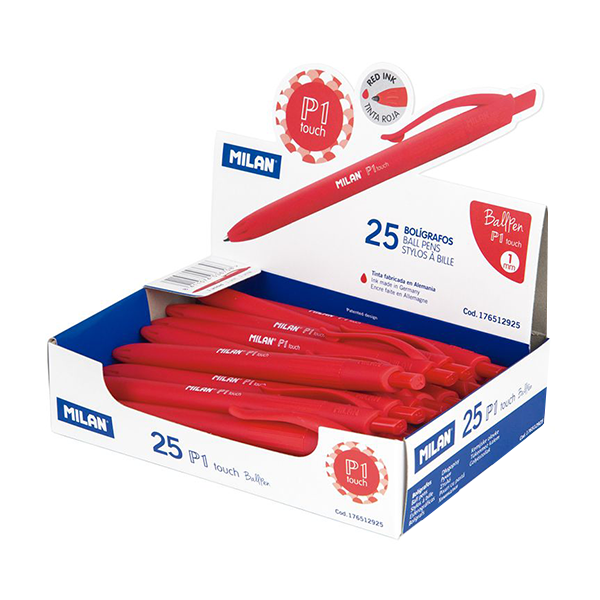 Boligrafo Milan P1 Touch Rojo