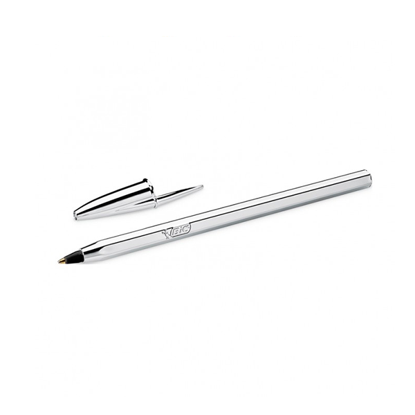 Boligrafo Bic Shine Plata tinta negra
